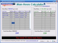 Man-Hours Calculator screenshot